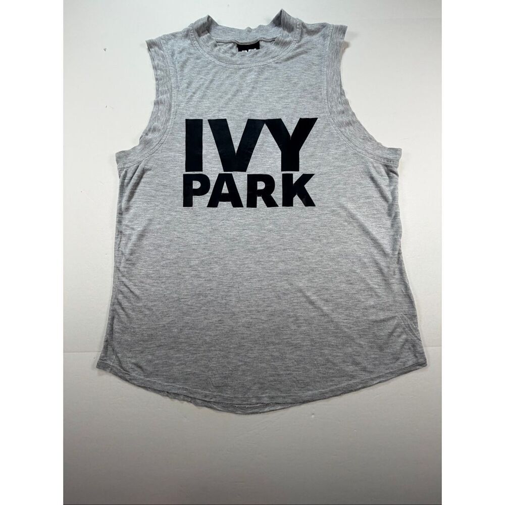 IVY PARK Beyonce Gray Logo Tank Top Women’s Size Small Modal Sleeveless Shirt